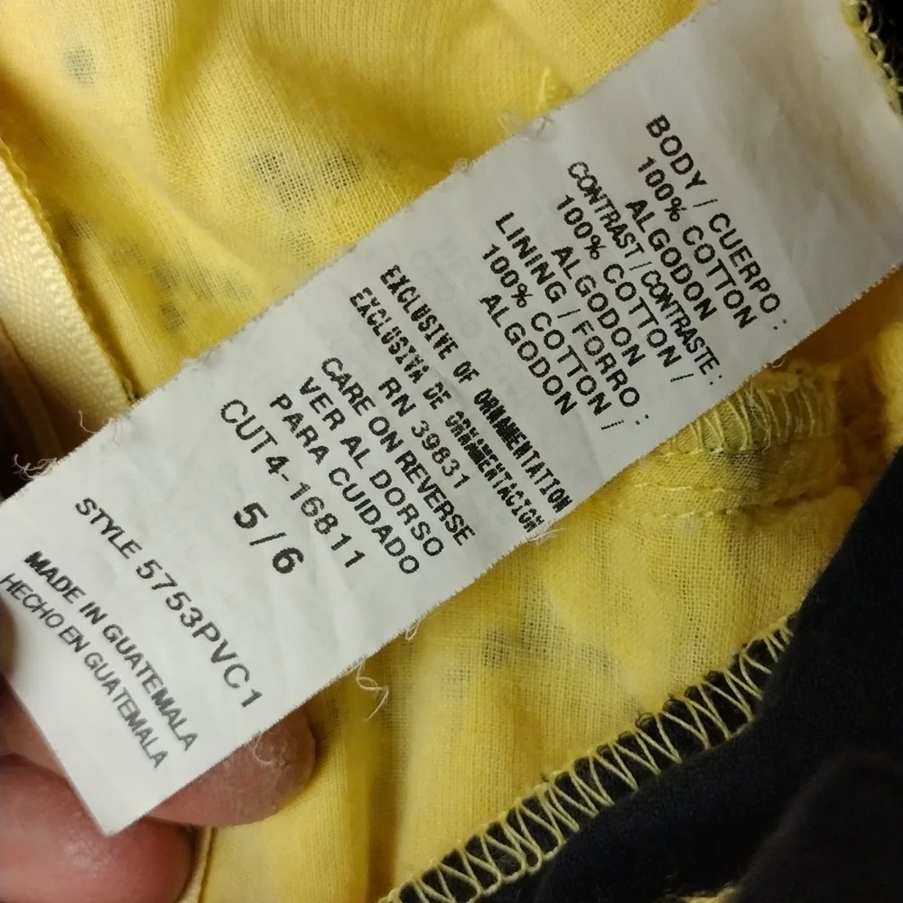 Beautiful Teen/Ladies Yellow/ Black Flower Sundress sz 5 / 6 By Xoxo - Picture 11 of 11